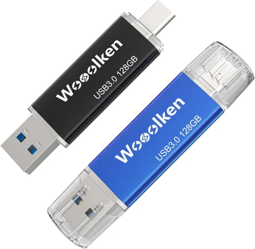 Vista 11 de Unidad flash USB C de 8 GB, paquete de 10 unidades flash Wooolken tipo C + USB 2.0 Thumb Drive OTG Memory Stick compatible con iPhone 16/15