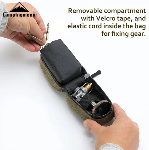 Vista 5 de camping moon Bolsa de almacenamiento para estufa de bolsillo para micro regulador de lona resistente XD-2F-B