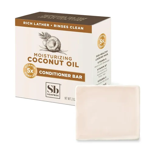 Vista 11 de Soapbox Barra acondicionadora de carbón activado, desintoxica el cabello y el cuero cabelludo, bajo plástico e ingredientes limpios libres
