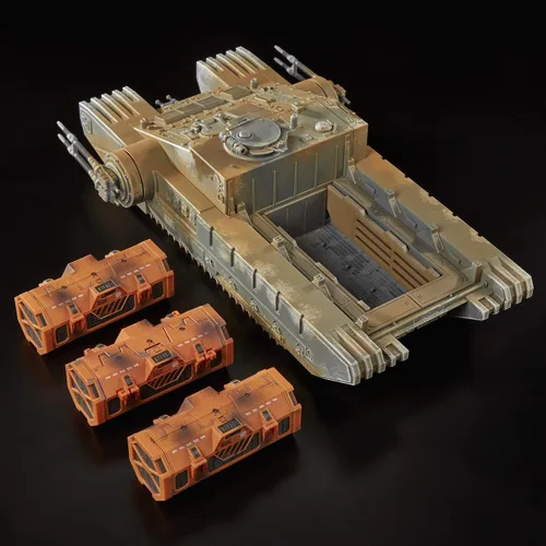 Vista 8 de Star Wars Tanque de asalto de combate imperial vintage
