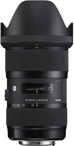 Vista 12 de Lente Sigma F1.8 Art DC HSM de 18 a 35 mm para Canon, negro (210101)