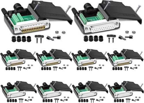 Vista 11 de 2 unids DB25 sin soldadura RS232 serie a 25 pines terminal