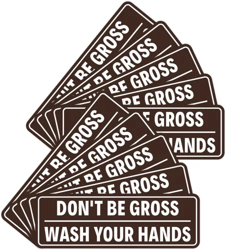 Vista 13 de Letrero de puerta o pared con texto en inglés "Don't Be Gross ("No seas gros") con texto en inglés "Don't Be G