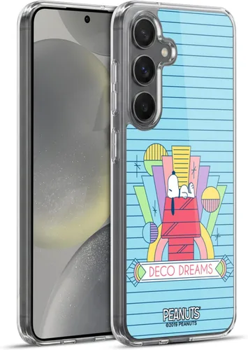 Vista 269 de Head Case Designs Snoopy Deco Dreams - Funda de gel con licencia oficial de Peanuts Blue Pattern [protección de grado militar] compatible con Google