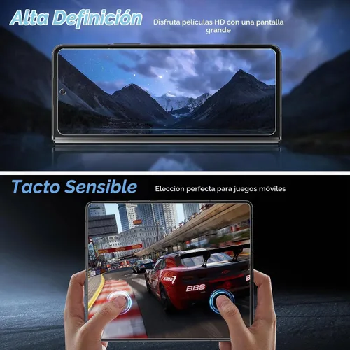 Vista 7 de Protector de pantalla de privacidad 8 en 1 para Samsung Galaxy Z Flip 5, interior suave EPU flexible, protector de pantalla frontal y trasera