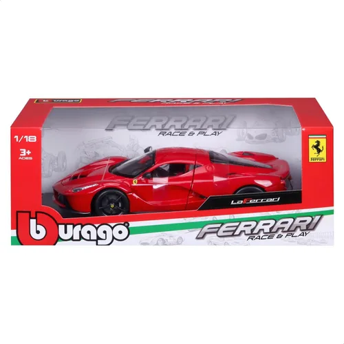 Vista 9 de Bburago Vehículo fundido a presión LaFerrari Race and Play a escala 1:18 (los colores pueden variar)