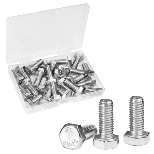 Vista 12 de 25 Piezas M6 Tornillos Hexagonales M6-1.0 x 16mm Tornillo de Cabeza Hexagonal 304 Acero Inoxidable M6-1.0mm Tornillos Hexagonales Tornillos