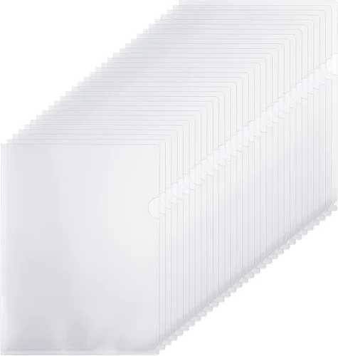 Vista 9 de YoeeJob Paquete de 15 carpetas de documentos tipo L para cartas y papel A4 Azul