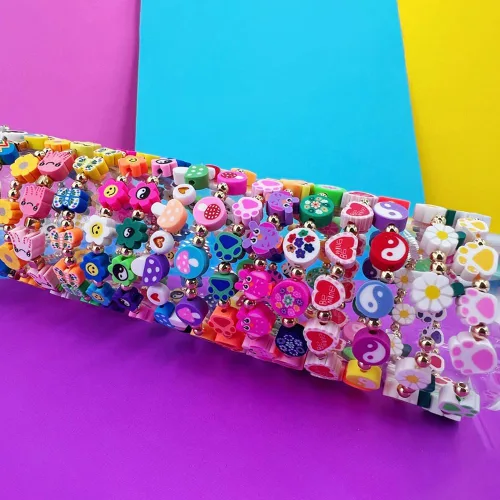Vista 4 de MIIIM 200 cuentas de polímero para pulseras, dijes de arcilla de hongos para hacer joyas, Arcilla polimérica, Arcilla