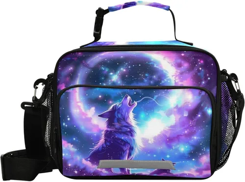 Vista 8 de Kcldeci Bolsa de almuerzo de cuero de vaca Bolsas de almuerzo aisladas Caja de almuerzo reutilizable Bolsa de mano Bolsa de mano térmica Kit
