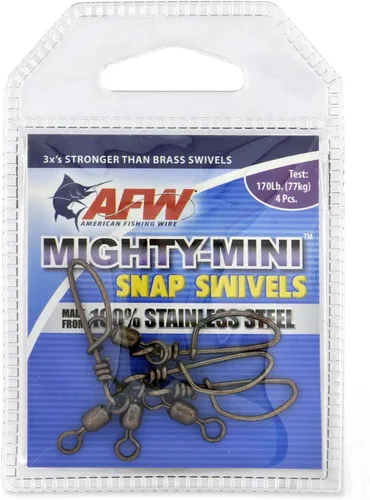 Vista 17 de American Fishing Wire Mighty Mini grúa giratoria, línea de pesca esencial, equipo de pesca compacto, giro de agua salada, giro de acero inoxidable