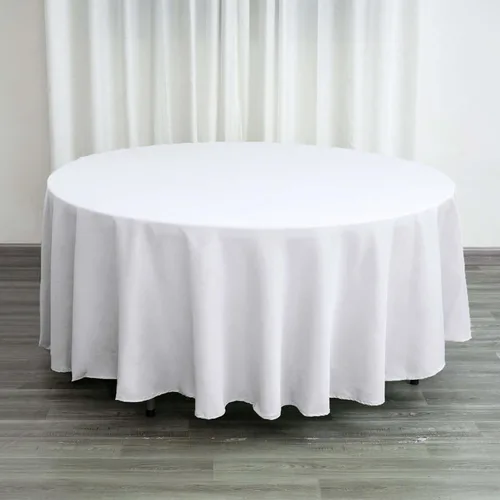 Vista 119 de Efavormart - Mantel redondo de poliéster de 108 pulgadas, 108 pulgadas, para bodas, fiestas, banquetes, restaurantes, color verde manzana