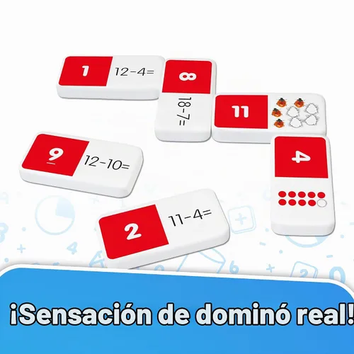 Vista 3 de Junior Learning Dominoes Subtraction Blanco 7.8 H x 4.7 L x 1.5 W