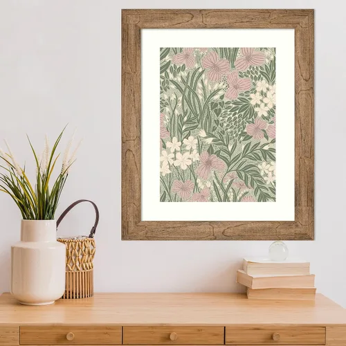 Vista 5 de Amanti Art Katie Oshea - Lienzo decorativo para pared, diseño de campo de flores, verde claro, 24 x 20 pulgadas, arte de pared de flores, decoración