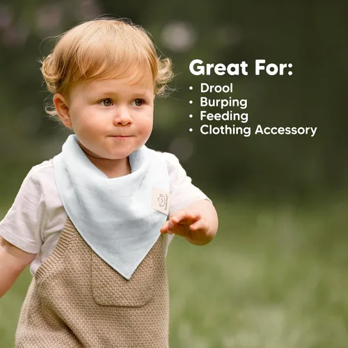 Vista 9 de KeaBabies - Paquete de 8 baberos de muselina para babear, dentición, baberos de muselina bandana para bebés, niños, niñas, recién nacidos