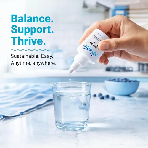 Vista 4 de Alkalife Gotas potenciadoras de pH, 1 paquete, convierte cualquier agua potable en agua alcalina pH 10, 360 porciones por botella, la fórmula