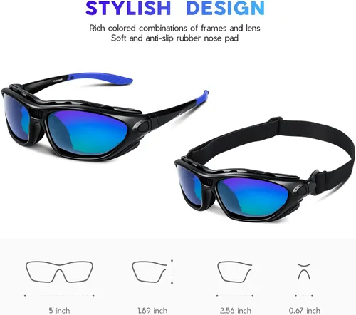 Vista 2 de Gafas de sol deportivas polarizadas para hombres mujeres jóvenes motocicleta seguridad conducción equitación gafas militares TAC