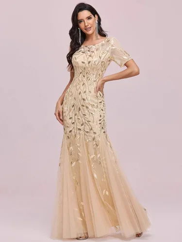 Vista 4 de Ever-Pretty 07707 - Vestido de noche para mujer, diseño de sirena bordada