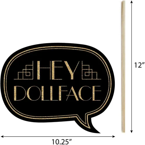 Vista 5 de Roaring 20 – Twenties Photo Booth Props Kit de la – 20 Count