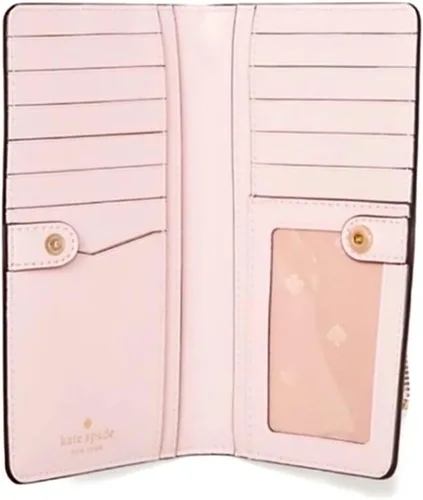 Vista 2 de Kate Spade Staci Twinkle - Cartera plegable grande y delgada en color rosa