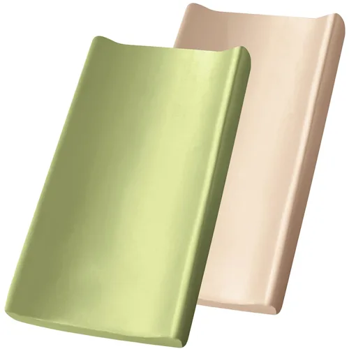 Vista 13 de SiinvdaBZX Paquete de 2 fundas para cambiador para bebés, niñas y niños, fundas de satén suaves y sedosas para cambiadores de pañales de 32 x 16