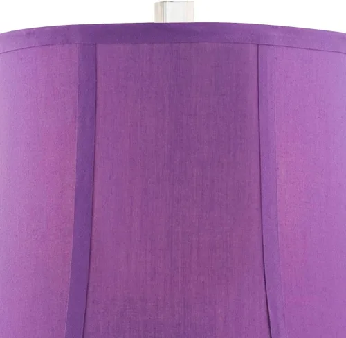 Vista 3 de Bijoux - Lámpara de mesa de 25 1/2" de alto, acrílico, color morado Acrílico apilado sombra púrpura