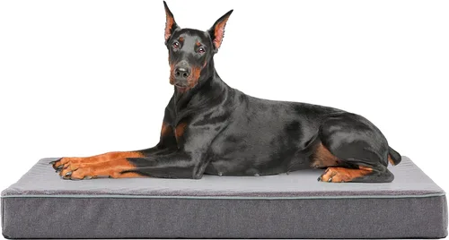 Vista 24 de WATANIYA PET Cama de Espuma Viscoelástica para Perros Medianos, Camas Refrescantes para Perros Medianos, Cama Ortopédica Lavable para Mascotas