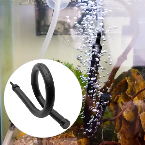 Vista 5 de Tubo de burbujas para pared de goma flexible para acuario, tubo de burbujas para pecera, manguera de tubo de goma suave, tubo difusor de oxígeno