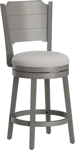 Vista 17 de Hillsdale Clarion - Taburete de Altura Giratoria de Madera para Barra, Negro