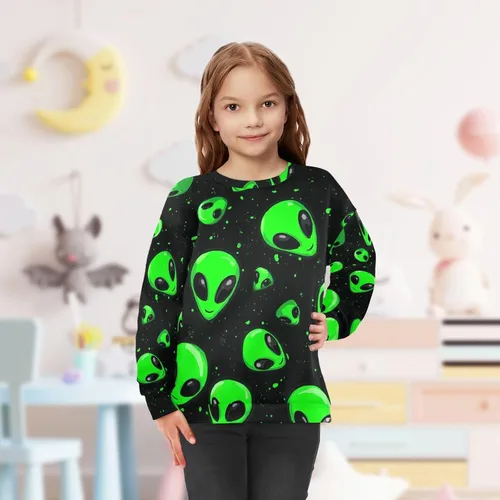Vista 71 de Plaaee Sudadera de forro polar de manga larga con cuello redondo para niños o niñas, estampado de camiones monstruos, 4T