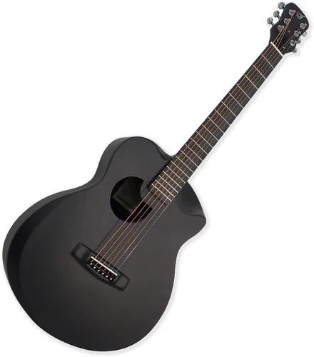Vista 12 de Journey Instruments - Guitarra de viaje plegable de fibra de carbono OB660M Negro