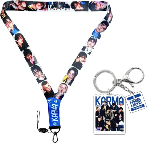 Vista 7 de YiYiXiXi Stray-Kids - Llavero con cordón para niños, accesorios de regalo para fans Negro