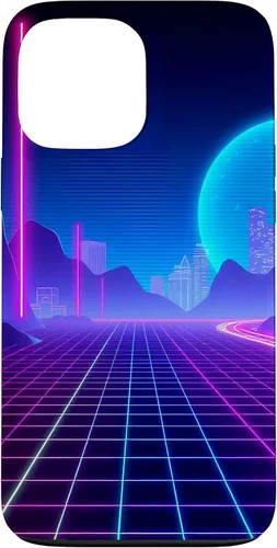 Vista 24 de Vaporwave Aesthetic Synthwave Retrowave 80s 90s Art Case for iPhone 16