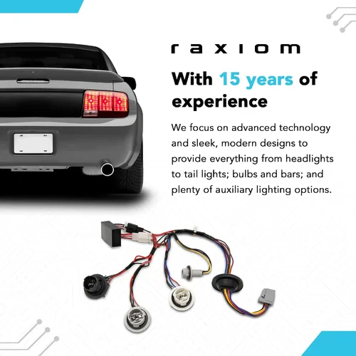 Vista 7 de Kit de arnés de luz trasera secuencial Raxiom con enchufe de ajuste y cable de reproducción automática. Compatible con Mustang 2005-2009 Arnés