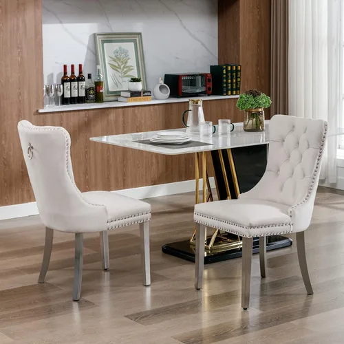 Vista 7 de Juego de mesa de comedor extensible de mármol sintético de 7 piezas para 6, mesa de comedor extensible blanca de 78.74 pulgadas con juego de 6