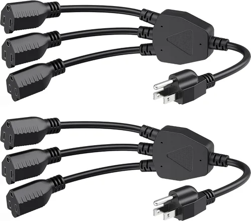 Vista 9 de [Listado ETL] Cable Matters - Paquete de 2 divisores de potencia de 16 AWG