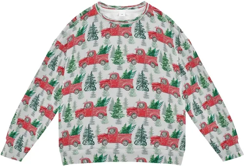 Vista 14 de Sudadera con cuello redondo y manga larga, diseño de nutrias marinas, diseño de animales oceánicos, para otoño e invierno multicolor (Multicolor01)
