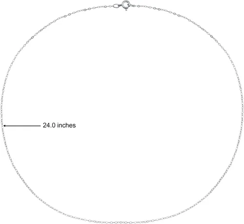 Vista 26 de Hoops & Loops Collar de plata de ley 925 de 0.035 in de fino y delicado collar de cadena de cable para mujeres, adolescentes, niñas, hombres, 16