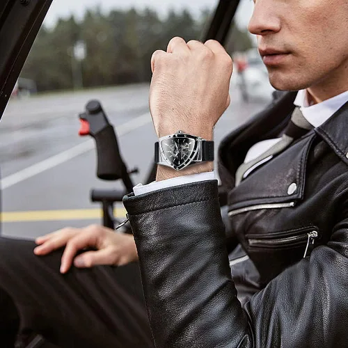 Vista 4 de Caluxe Reloj de pulsera mecánico automático de esqueleto militar para hombre, Mecánico