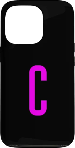 Vista 10 de iPhone 16 Letter C Magenta Favorite Initial Monogram Case