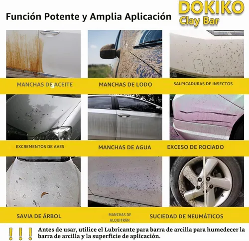Vista 2 de DOKIKO Paquete de 8 Barras de Arcilla para Auto Detallado Premium Kit de Barras de Arcilla Mágicas para Auto Capacidad de Adsorción para Detallado