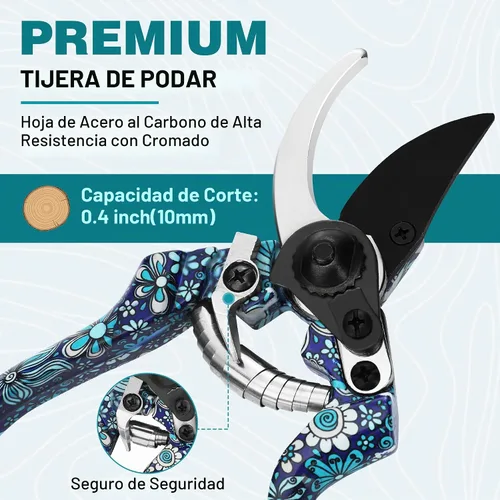 Vista 5 de WORKPRO Juego de herramientas de jardín de aluminio 4 piezas, resistente
