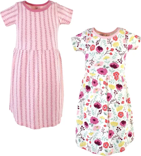 Vista 94 de Touched by Nature - Vestidos de manga corta y manga larga de algodón orgánico para niñas pequeñas, bebés y mujeres Manga larga con flores abstractas