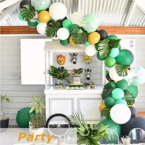 Vista 7 de Hopeak Hojas de palma artificiales, 24 piezas de hojas de palma grandes para fiesta hawaiana Luau, fiesta temática de playa, fiesta de cumpleaños