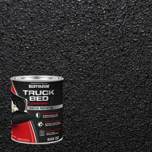Vista 2 de Rust-Oleum 342668 - Revestimiento para caja de camioneta antióxido, 1 cuarto de galón, color negro