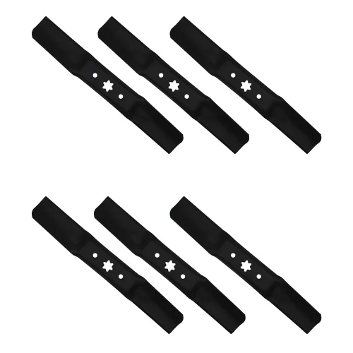 Vista 5 de RAParts (6) cuchillas de repuesto para cortacésped de repuesto de 17-1/4 pulgadas MTD para Cub Cadet 742-05052A 942-05052A