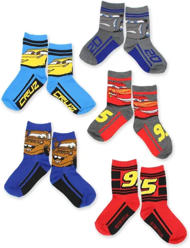 Vista 7 de Disney Cars - Juego de calcetines para niños pequeños