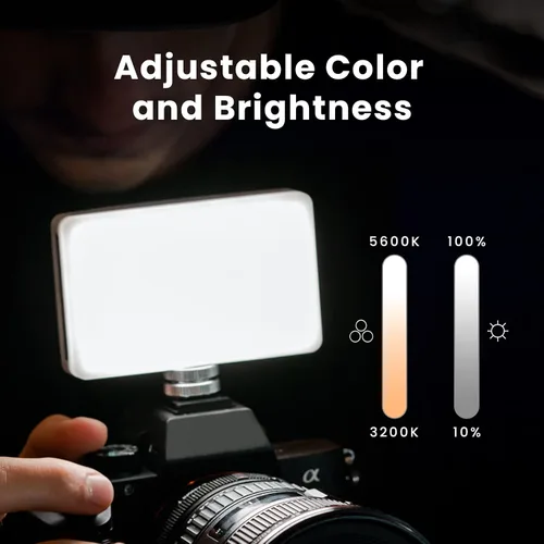 Vista 3 de Lume Cube Panel Mini Luz LED Bicolor para Cámaras DSLR Profesionales Panel Mini Ajustable, Pantalla LCD Iluminación para Fotografía y Video