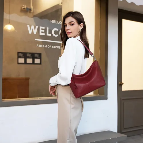 Vista 2 de Iswee Bolsos de cuero para mujer, bolso cruzado de diseñador para todos los días, bolso de hombro pequeño