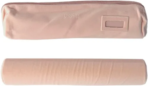 Vista 5 de UnionPlus Organizador de terciopelo para joyas de viaje, para pulseras y relojes, color rosa